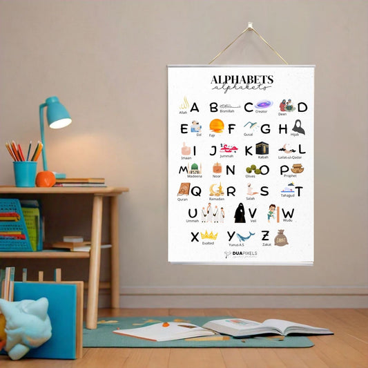 English Alphabets for Kids - Hanging Wall Art