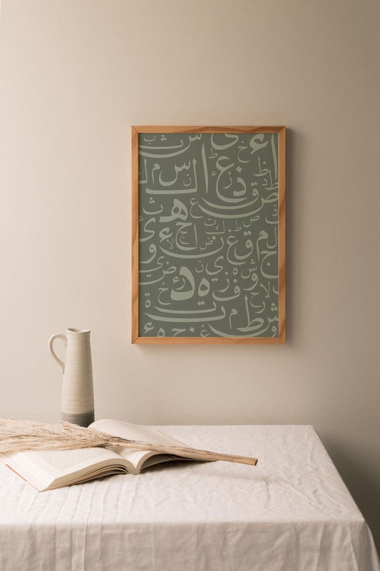 Arabic Alphabets Card - Without Frame Only Photo Card